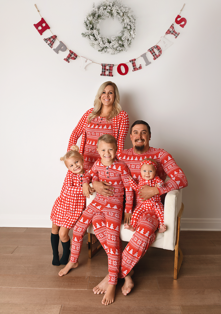 Frost Red Gingham MOMMY ROBE - Gigi and Max