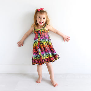 Lisa Leopard TIE TWIRL DRESS - Gigi and Max