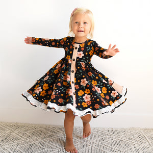 Elena Floral & Anna Dot BUTTON DRESS - Gigi and Max