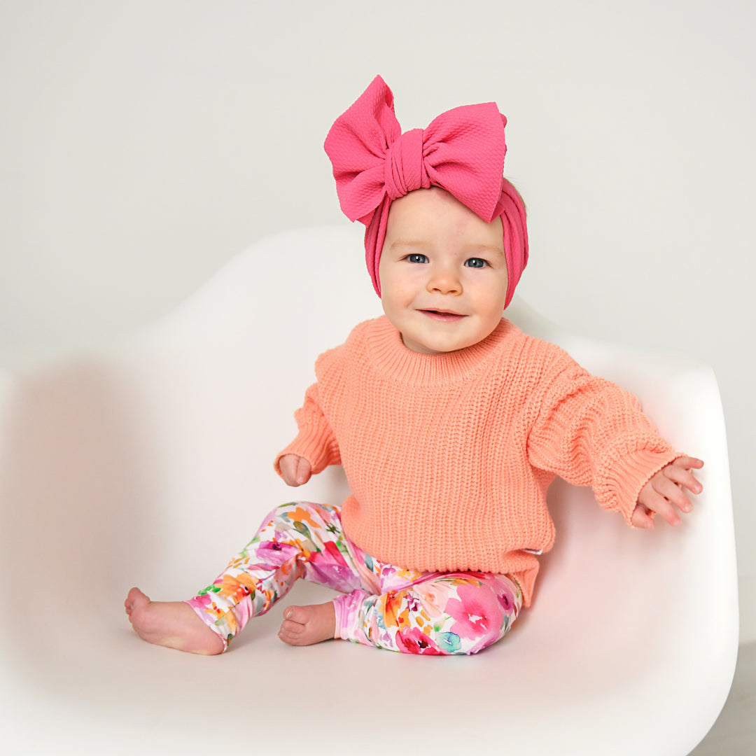 Bright Pink HEADWRAP - Gigi and Max