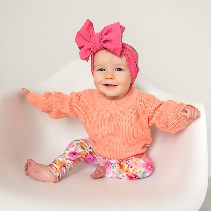 Bright Pink HEADWRAP - Gigi and Max