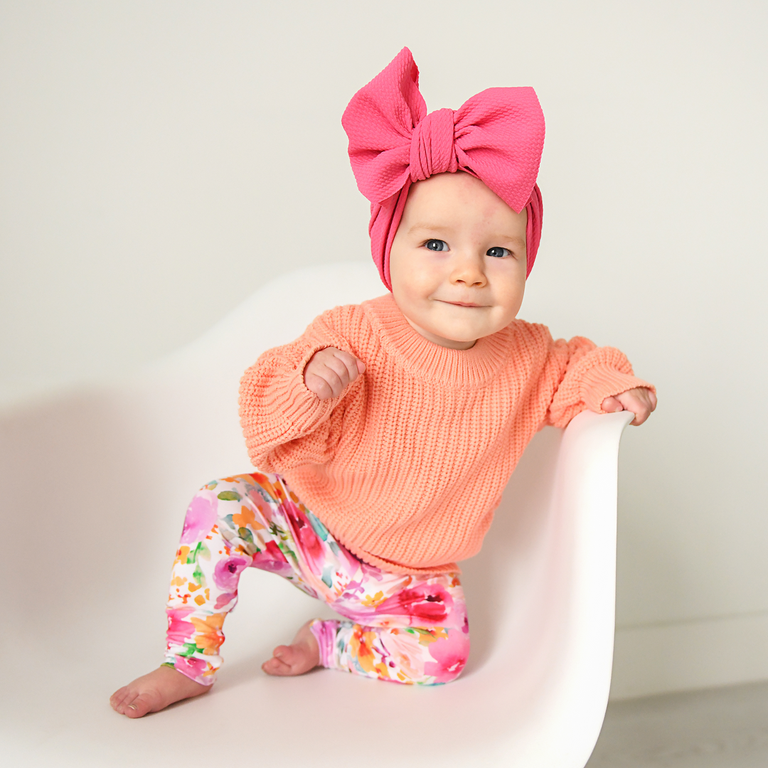 Bright Pink HEADWRAP - Gigi and Max