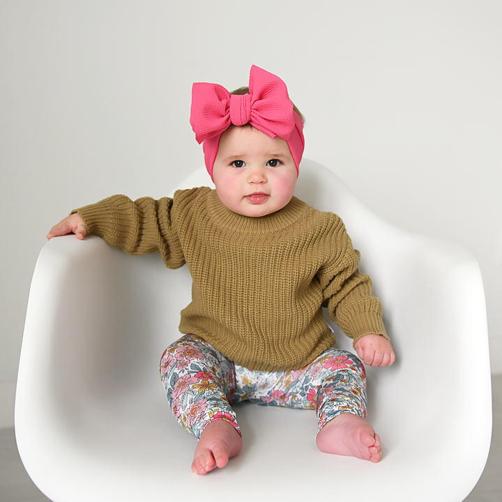 Bright Pink HEADWRAP - Gigi and Max