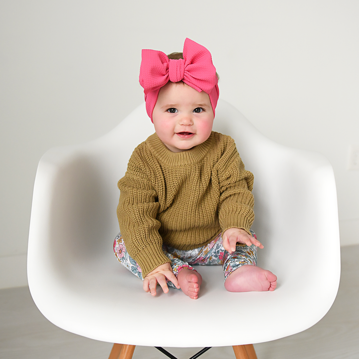Bright Pink HEADWRAP - Gigi and Max