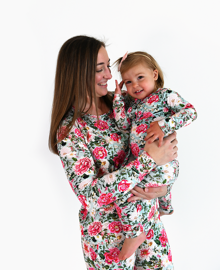 Floral Mommy Daughter Matching PJs