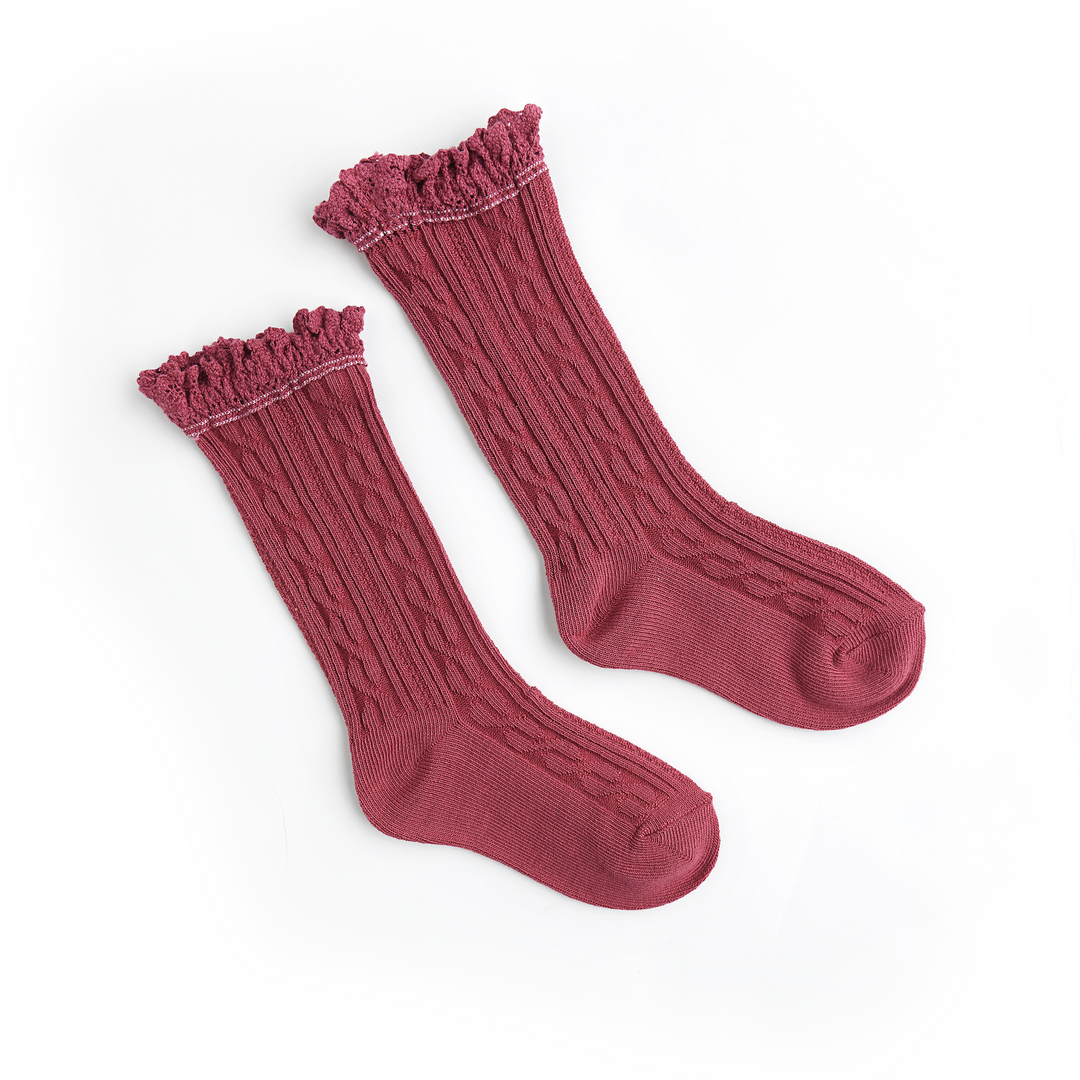 Berry Lace Socks - Gigi and Max