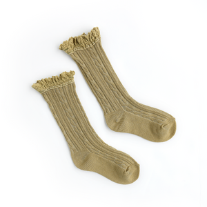 Olive Lace Socks - Gigi and Max