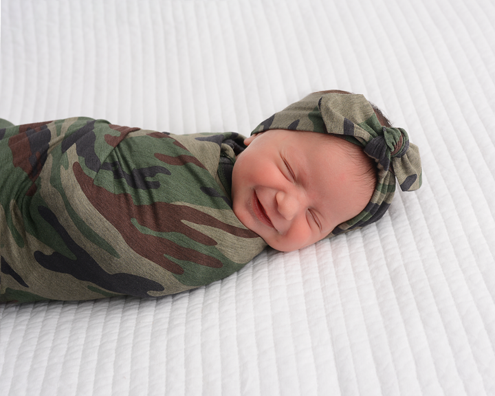 Camo Topknot Headband - Gigi and Max