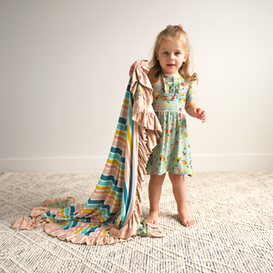 Clementine, Daisy & Wren Double Layer Ruffle Blanket - Gigi and Max