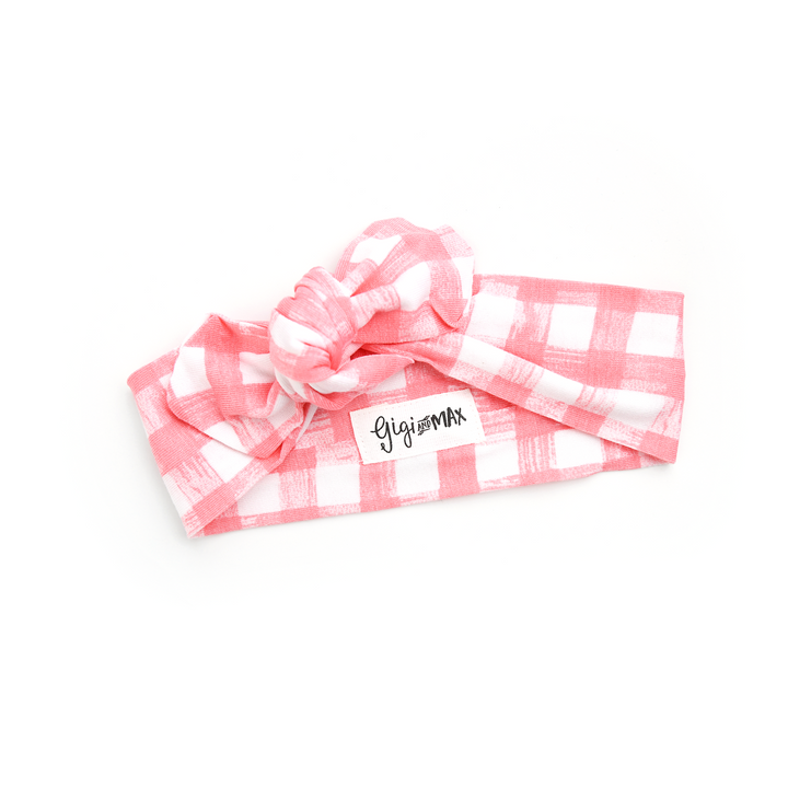 Addison Pink Topknot Headband - Gigi and Max