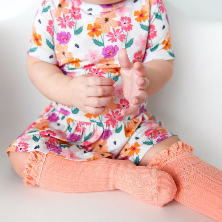 Coral Lace Socks - Gigi and Max