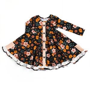 Elena Floral & Anna Dot BUTTON DRESS - Gigi and Max