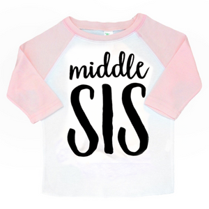 Light Pink Middle SIS Raglan - Gigi and Max