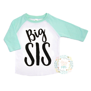 Mint Big SIS Raglan Shirt - Gigi and Max