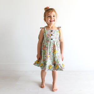 Kendra Floral TIE TWIRL DRESS - Gigi and Max