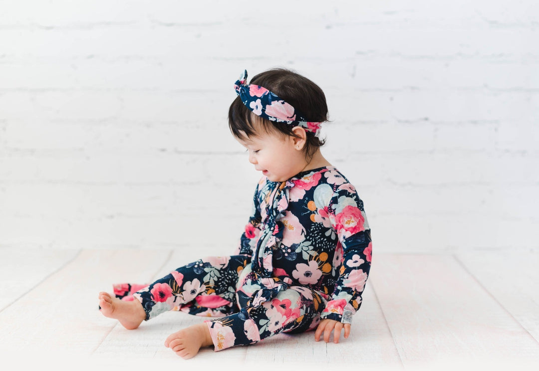 Dakota Floral Topknot Headband - Gigi and Max