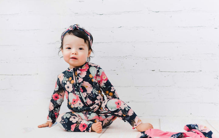 Dakota Floral Topknot Headband - Gigi and Max