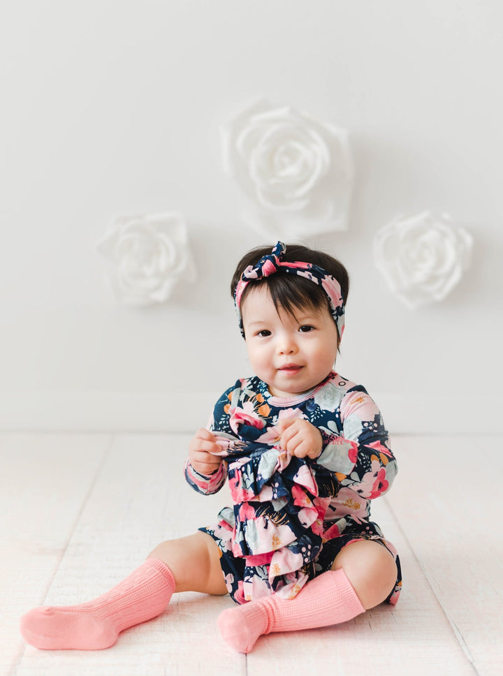 Dakota Floral Topknot Headband - Gigi and Max