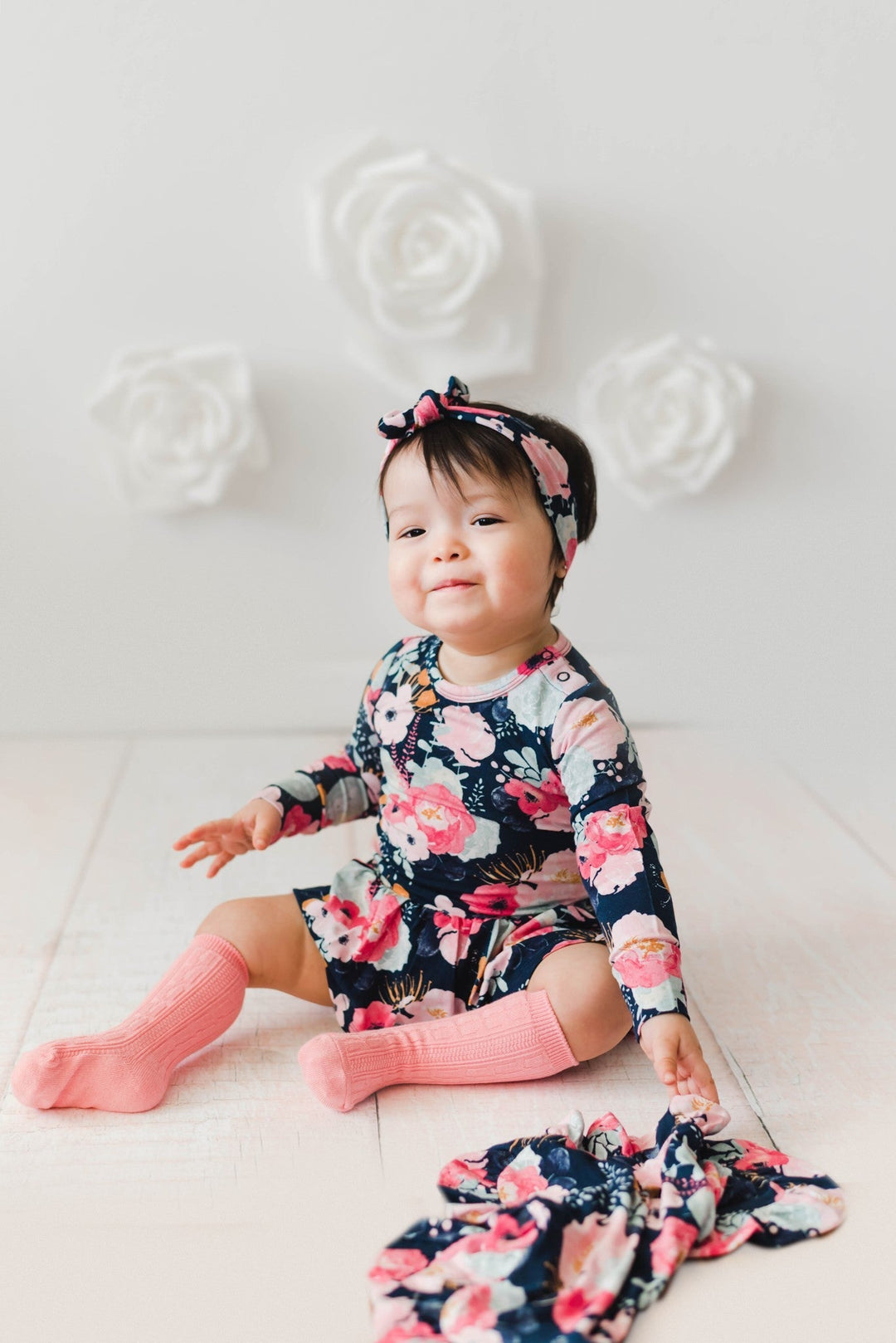 Dakota Floral Topknot Headband - Gigi and Max