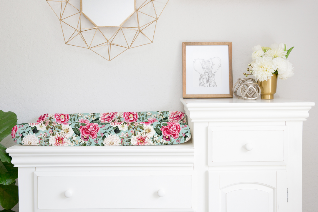 Palmer Floral Changing Pad Cover - Gigi and Max