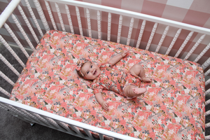 Ava Floral Crib Sheet - Gigi and Max