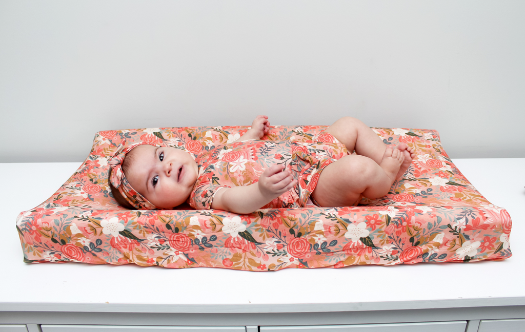 Ava Floral Changing Pad Cover - Gigi and Max