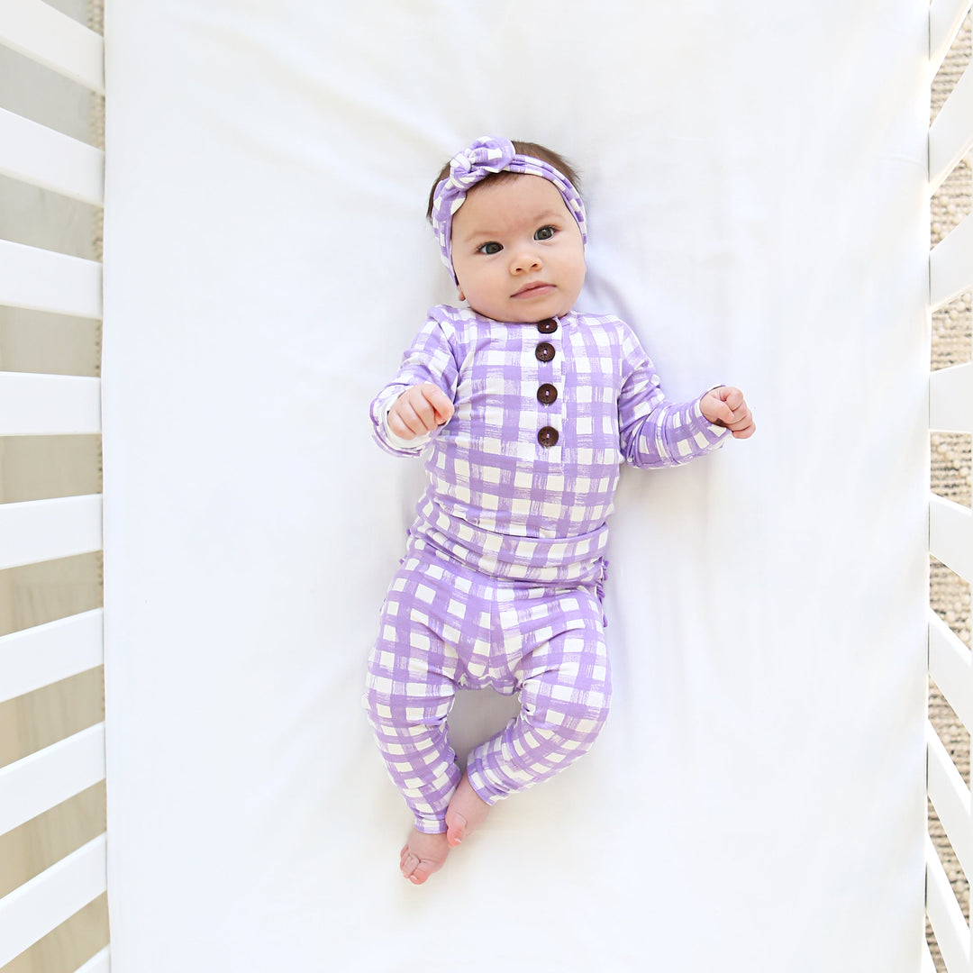 Marley Purple Topknot Headband - Gigi and Max