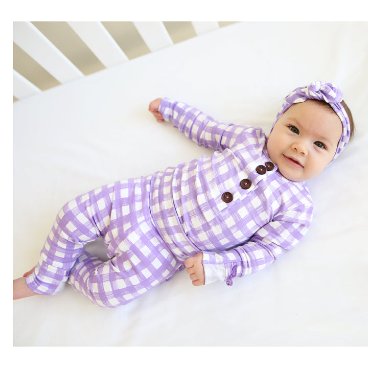 Marley Purple Topknot Headband - Gigi and Max