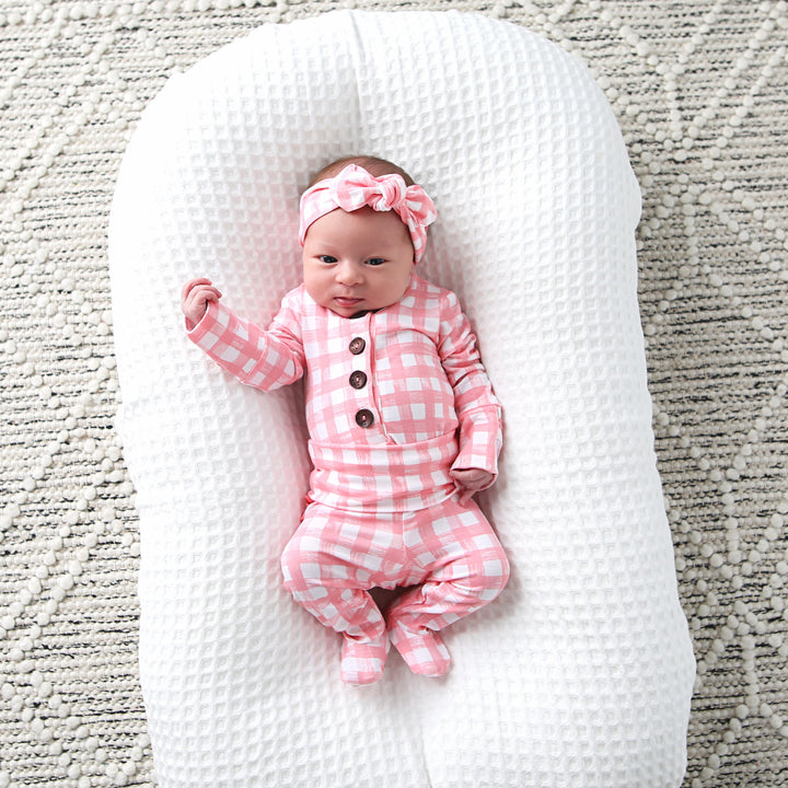 Addison Pink Topknot Headband - Gigi and Max