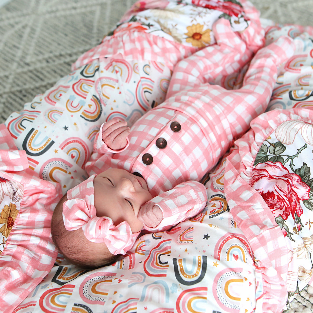 Addison Pink Topknot Headband - Gigi and Max