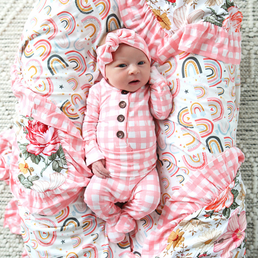 Addison Pink Topknot Headband - Gigi and Max