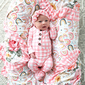 Addison Pink Topknot Headband - Gigi and Max