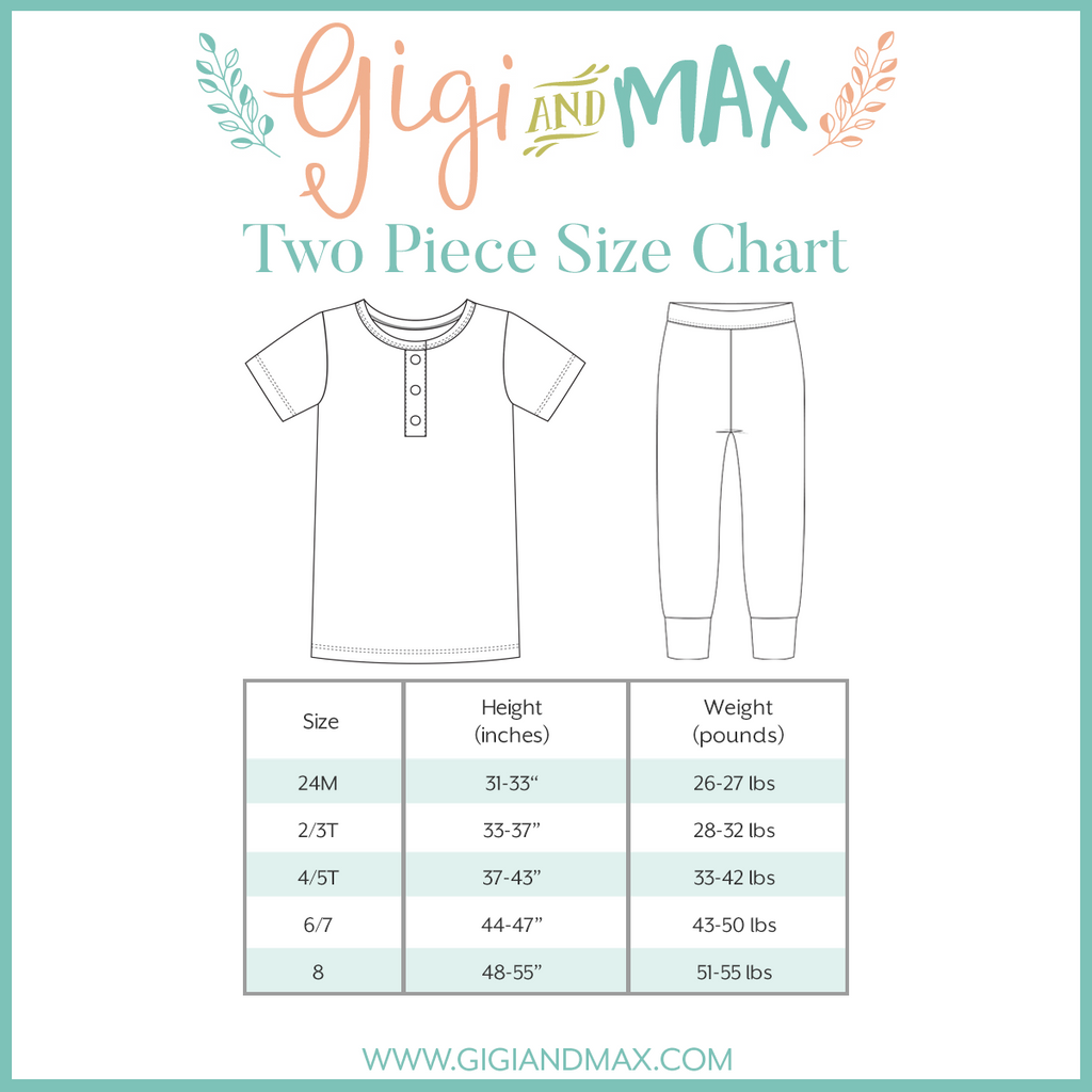 August TWO PIECE - OLD SIZING - Gigi and Max