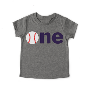 Baseball ONE Birthday Tee - Gigi and Max