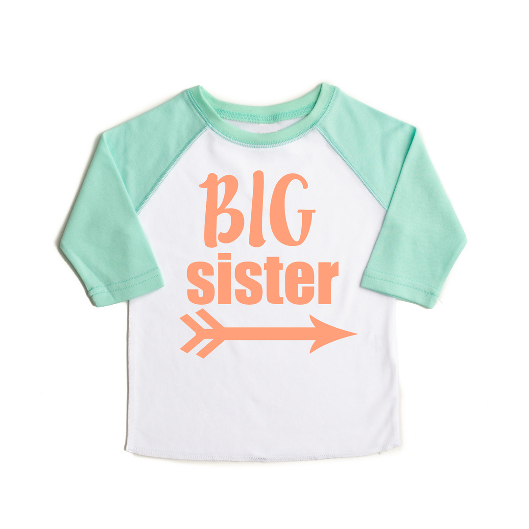 Mint Big Sister Raglan - Gigi and Max