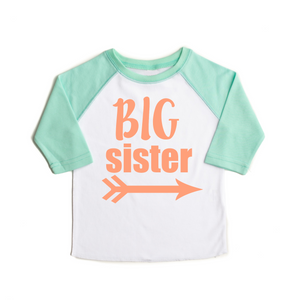 Mint Big Sister Raglan - Gigi and Max