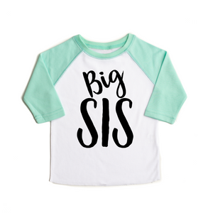 Mint Big SIS Raglan Shirt - Gigi and Max