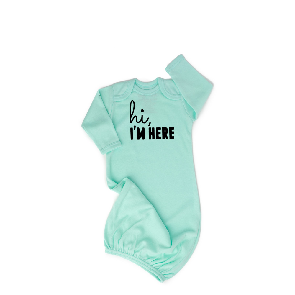 Hi, I'm Here Mint Gown - Gigi and Max