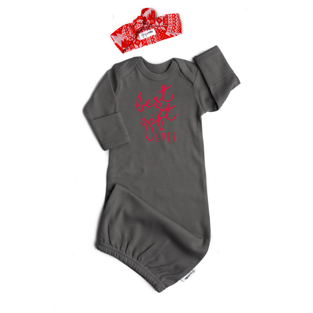 Dark Gray Gown - Best Gift Ever Gender Neutral - Gigi and Max