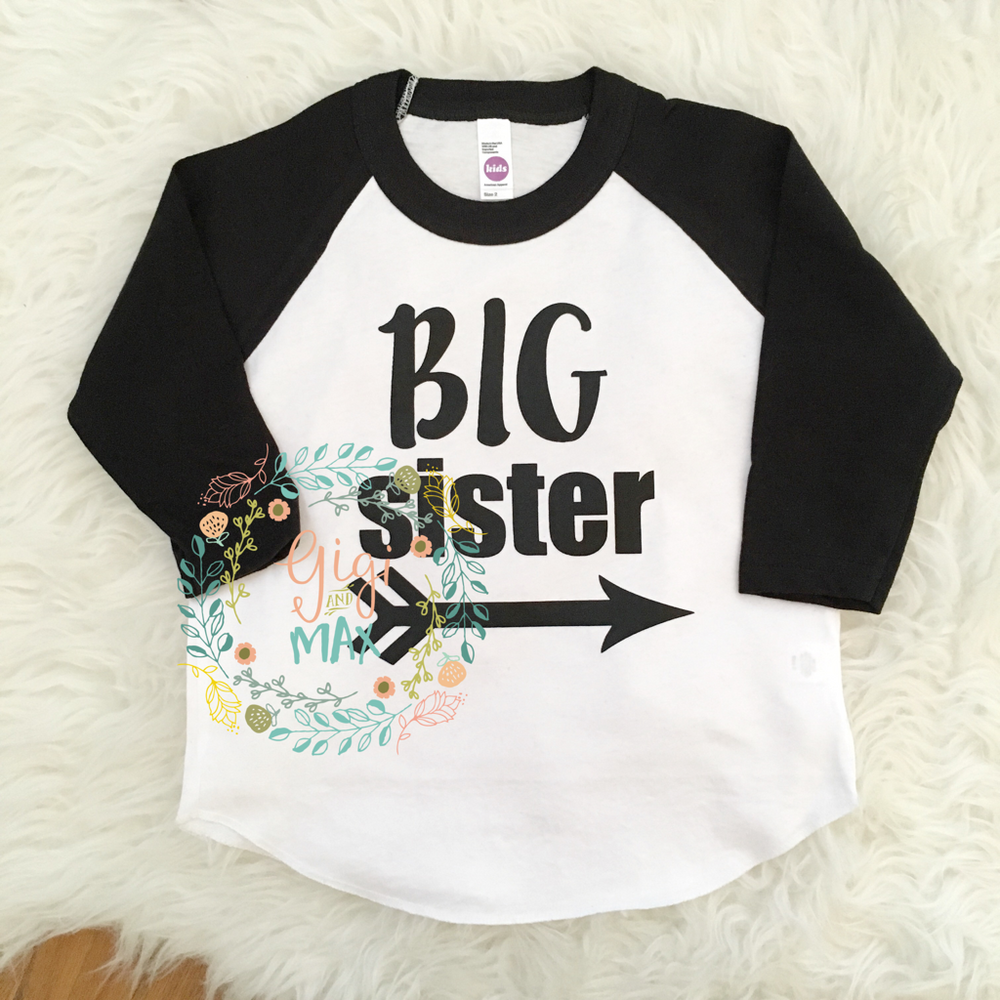 Big Sister Raglan - Gigi and Max