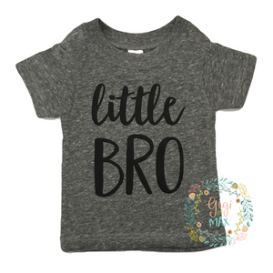 Little BRO Gray Triblend Tee - Gigi and Max