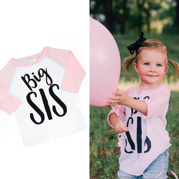 Light Pink Big SIS Raglan - Gigi and Max