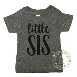 Little SIS Gray Triblend Tee - Gigi and Max