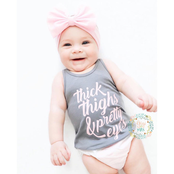 Thick thighs & Pretty Eyes tee/tank - Gigi and Max