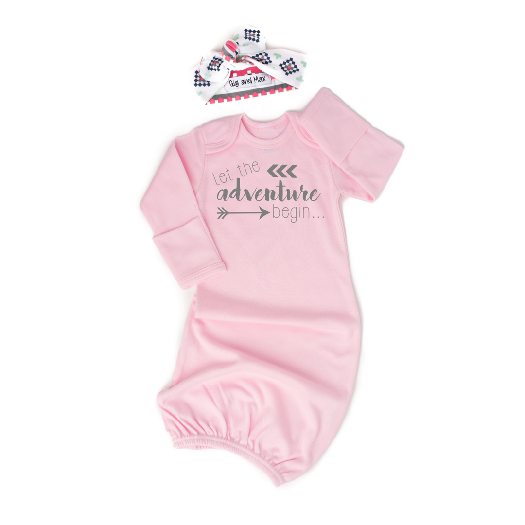 Gown Let the adventure begin Light pink - Gigi and Max