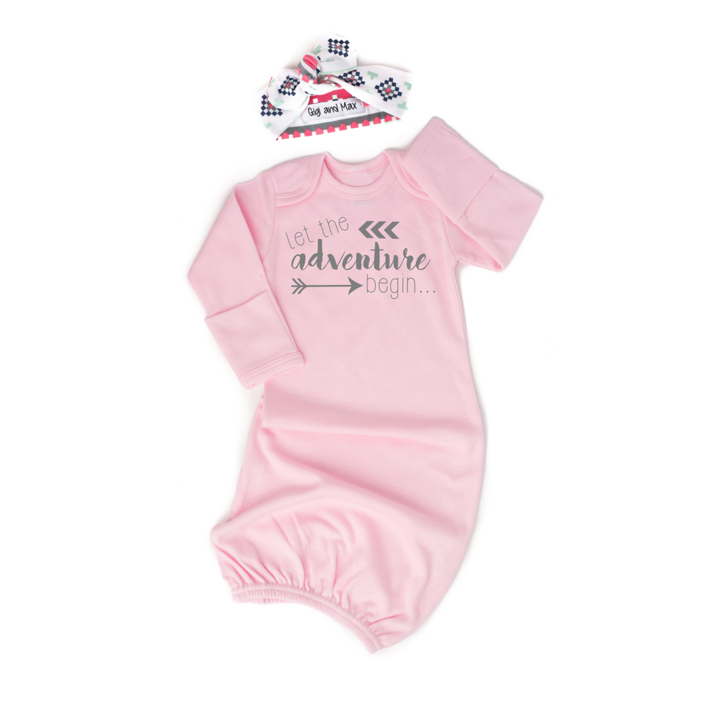 Gown Let the adventure begin Light pink - Gigi and Max