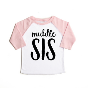 Light Pink Middle SIS Raglan - Gigi and Max