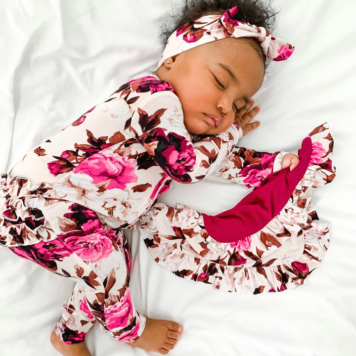 Norah Floral Topknot Headband - Gigi and Max