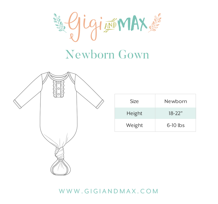 Coral and White Stripe Knotted Ruffle Button Gown - Gigi and Max