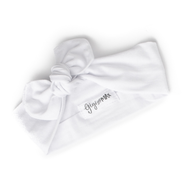 Charlie White Topknot Headband - Gigi and Max